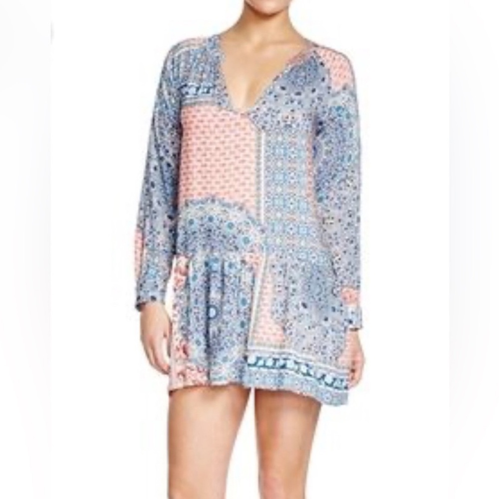 Sanctuary Bohemian Dress Patchwork Print boho flowy dress Small EUC